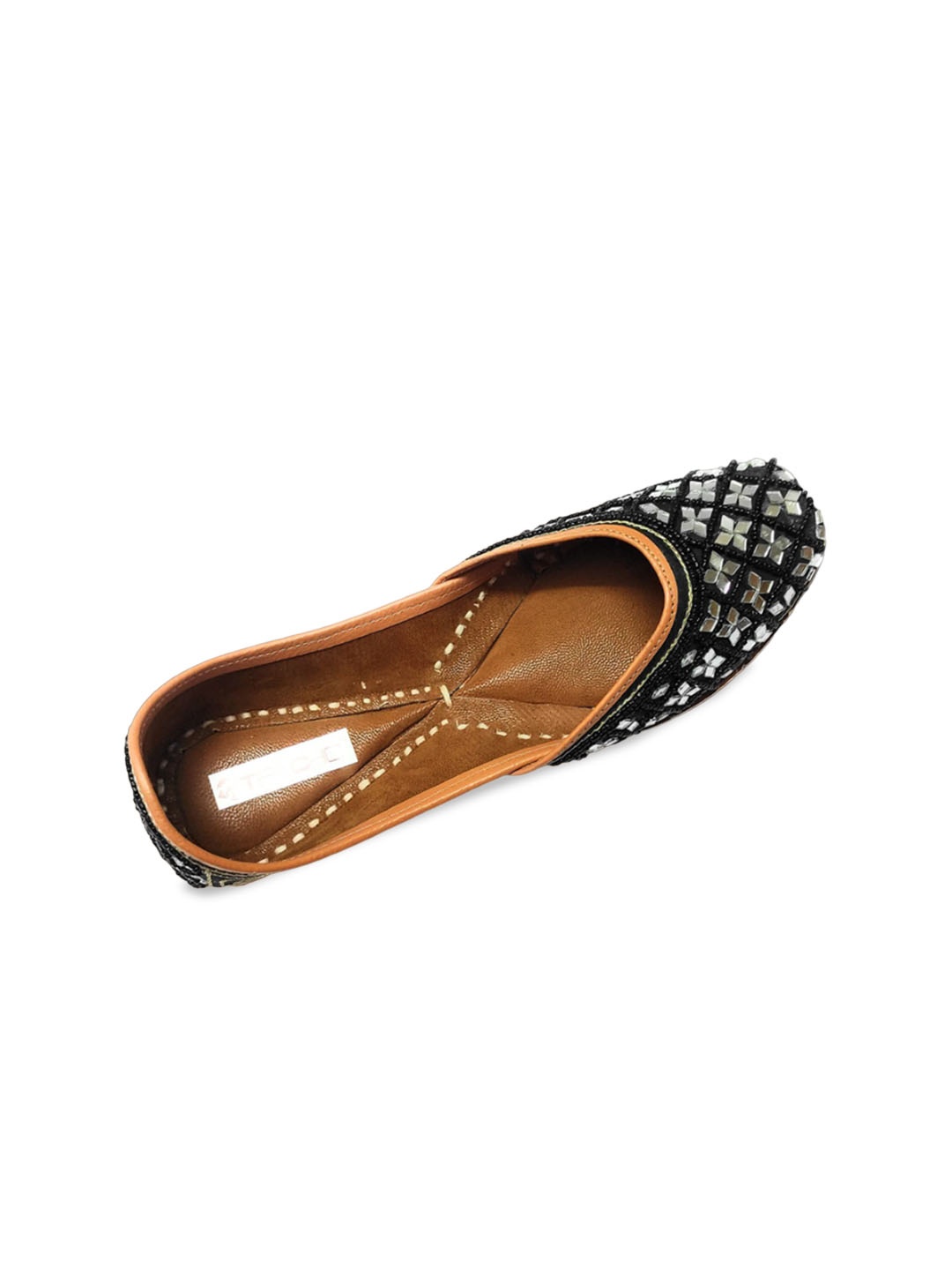 

Ta Chic Embellished Ethnic Mojaris, Silver