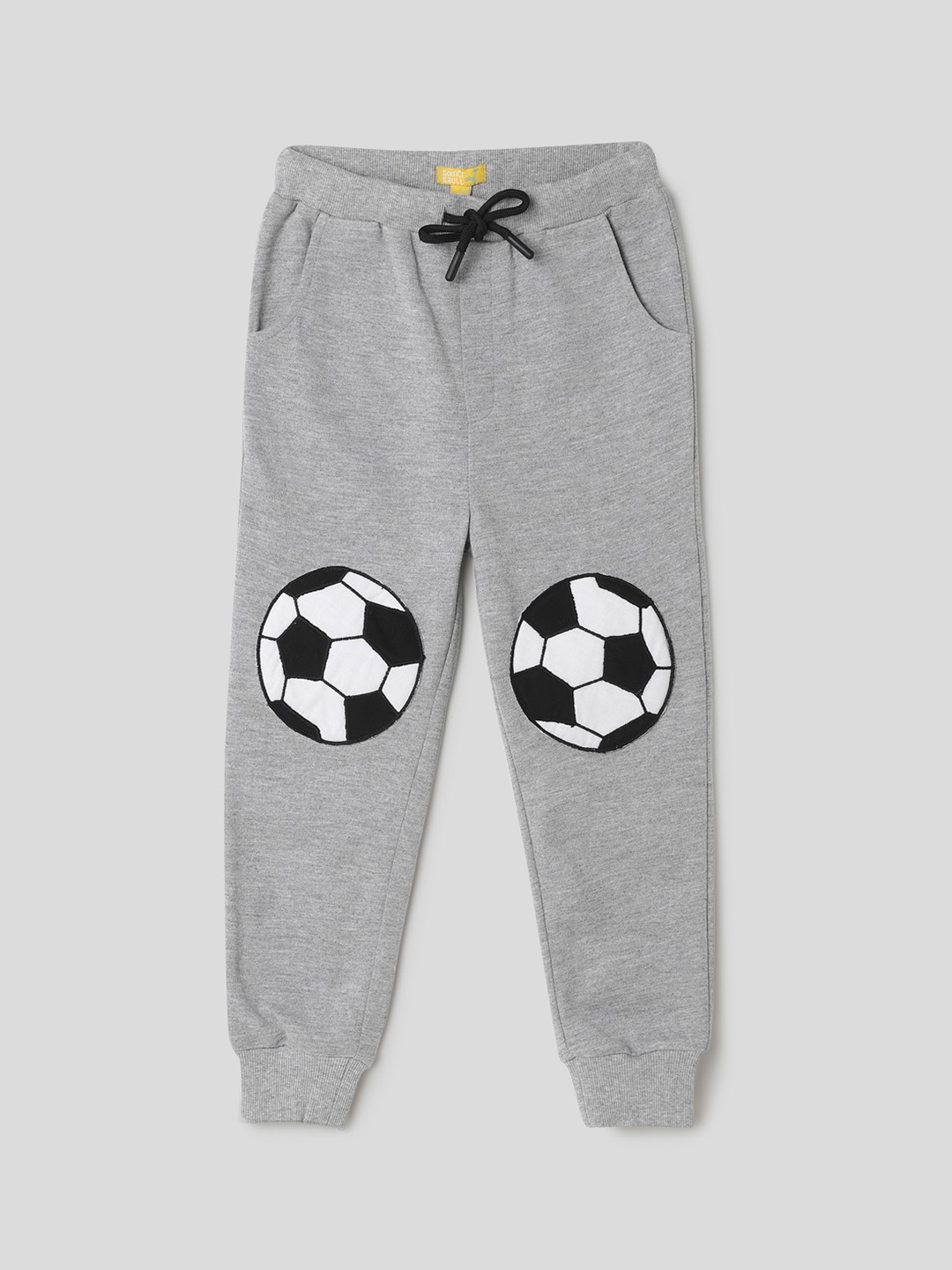 

Somersault Boys Slim Fit High-Rise Cotton Joggers Trousers, Grey