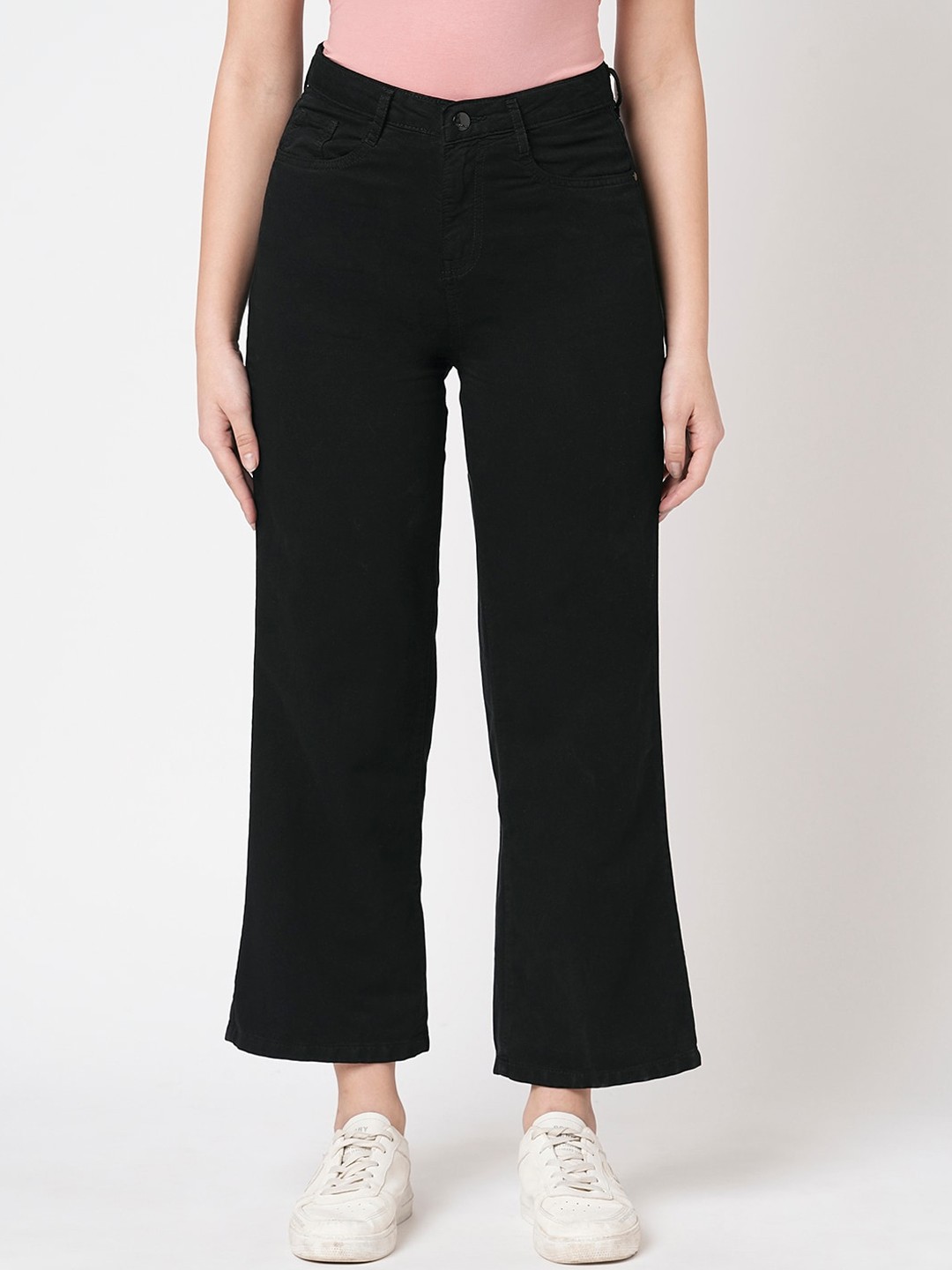 

Kraus Jeans Women Wide Leg High-Rise Jeans, Black