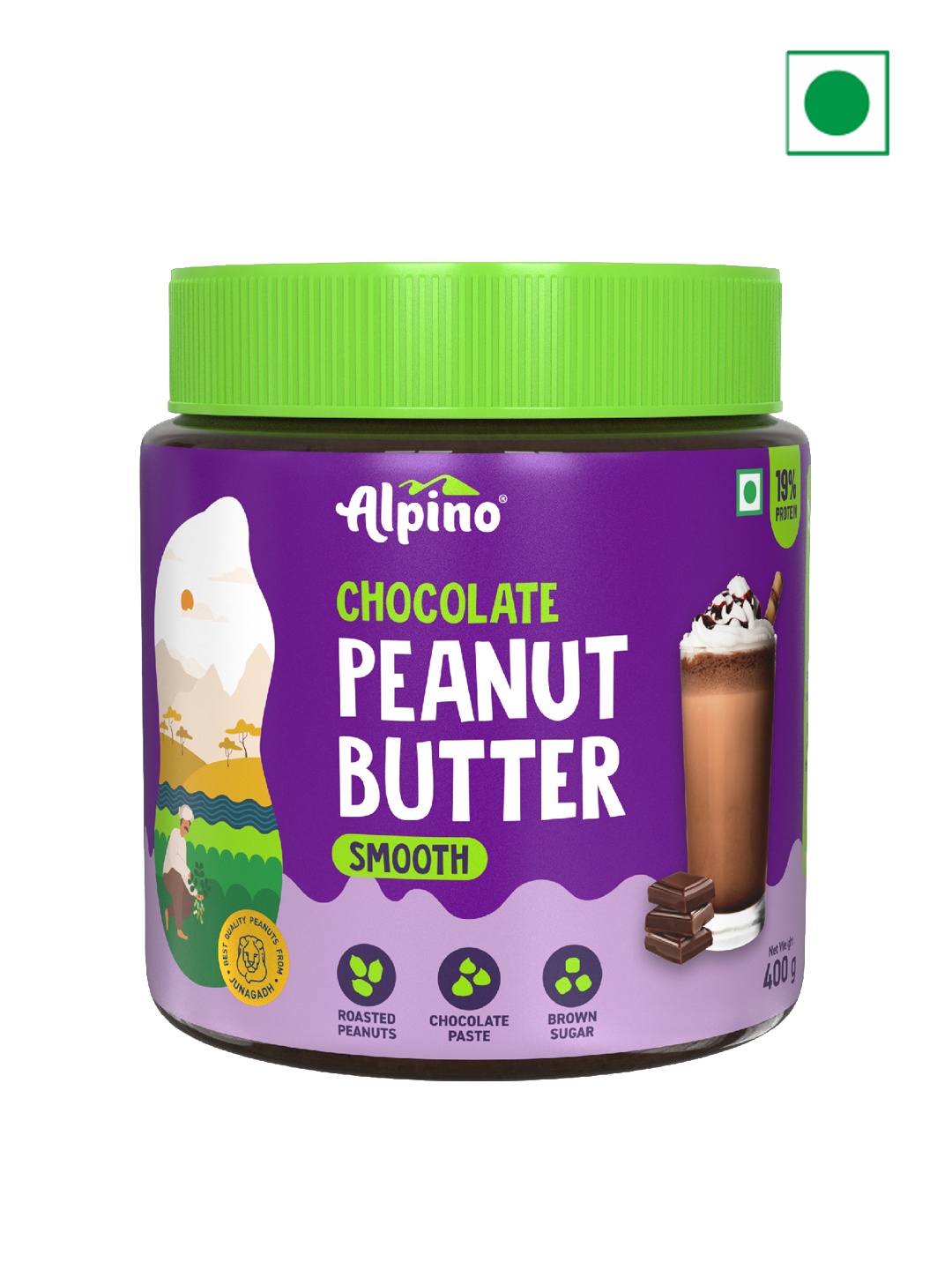 

Alpino Chocolate Peanut Butter Smooth 400 gms, Purple