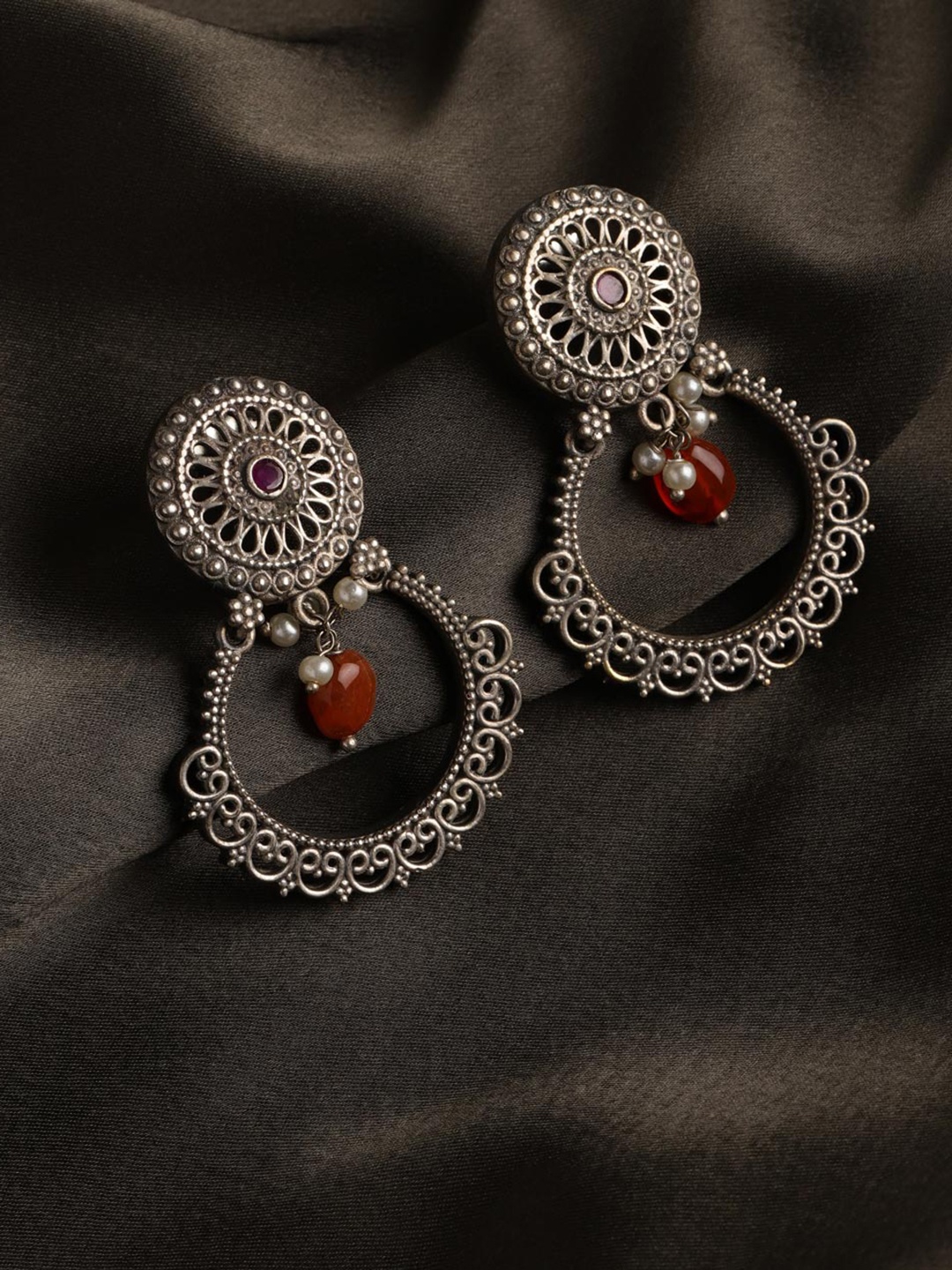 

Fabindia Classic Metal Drop Earrings, Silver