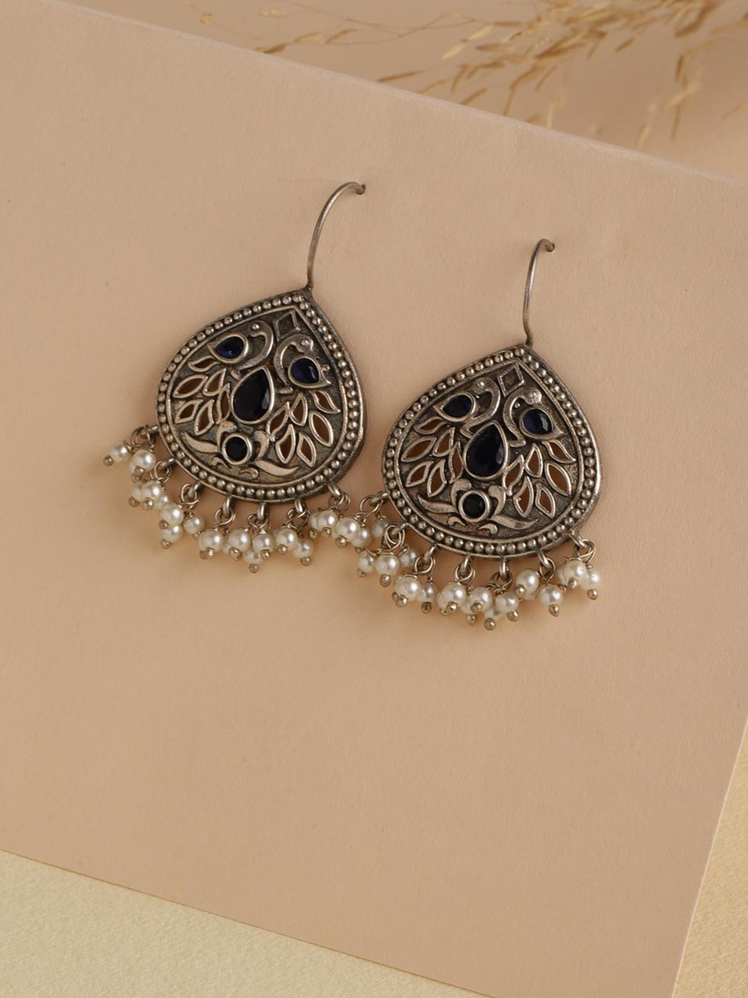 

Fabindia Classic Metal Drop Earrings, Silver