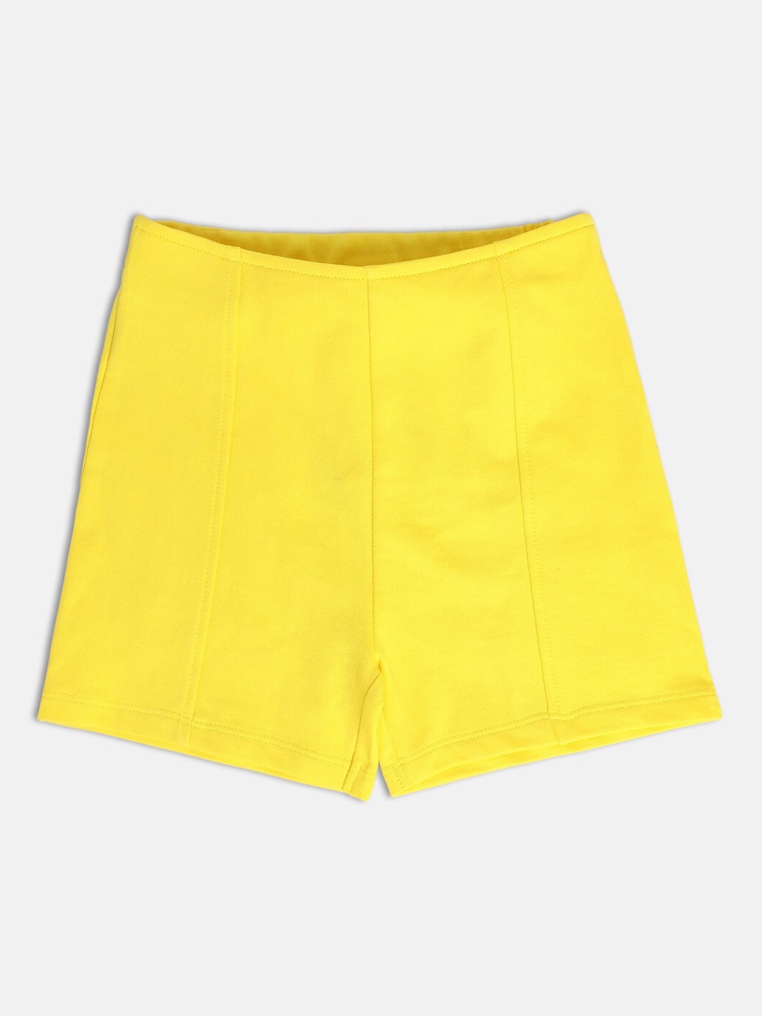 

MINI KLUB Girls Mid-Rise Cotton Regular Shorts, Yellow