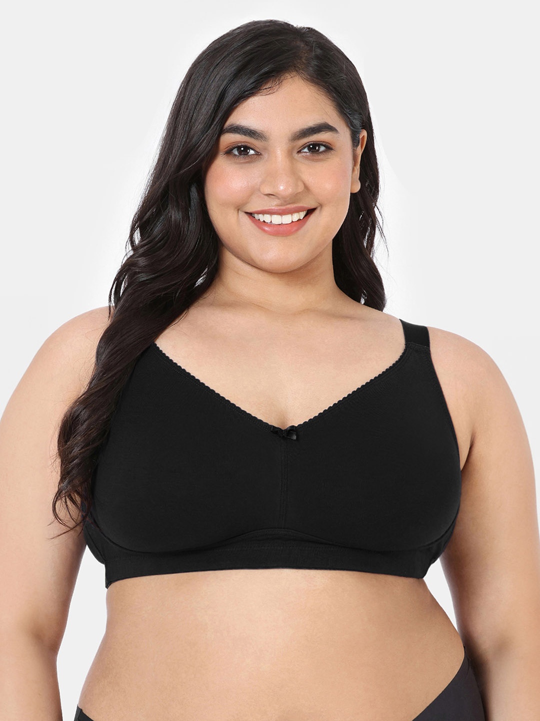 

Zivame Full Coverage All Day Comfort Seamless Minimizer Bra, Black