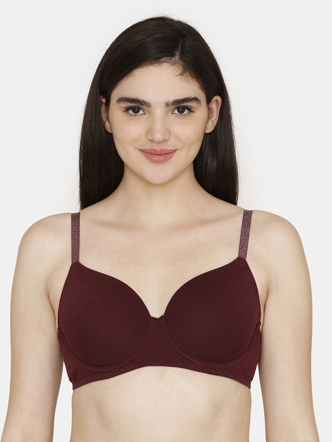

Zivame Full Coverage Lightly Padded T-shirt Bra With All Day Comfort, Purple