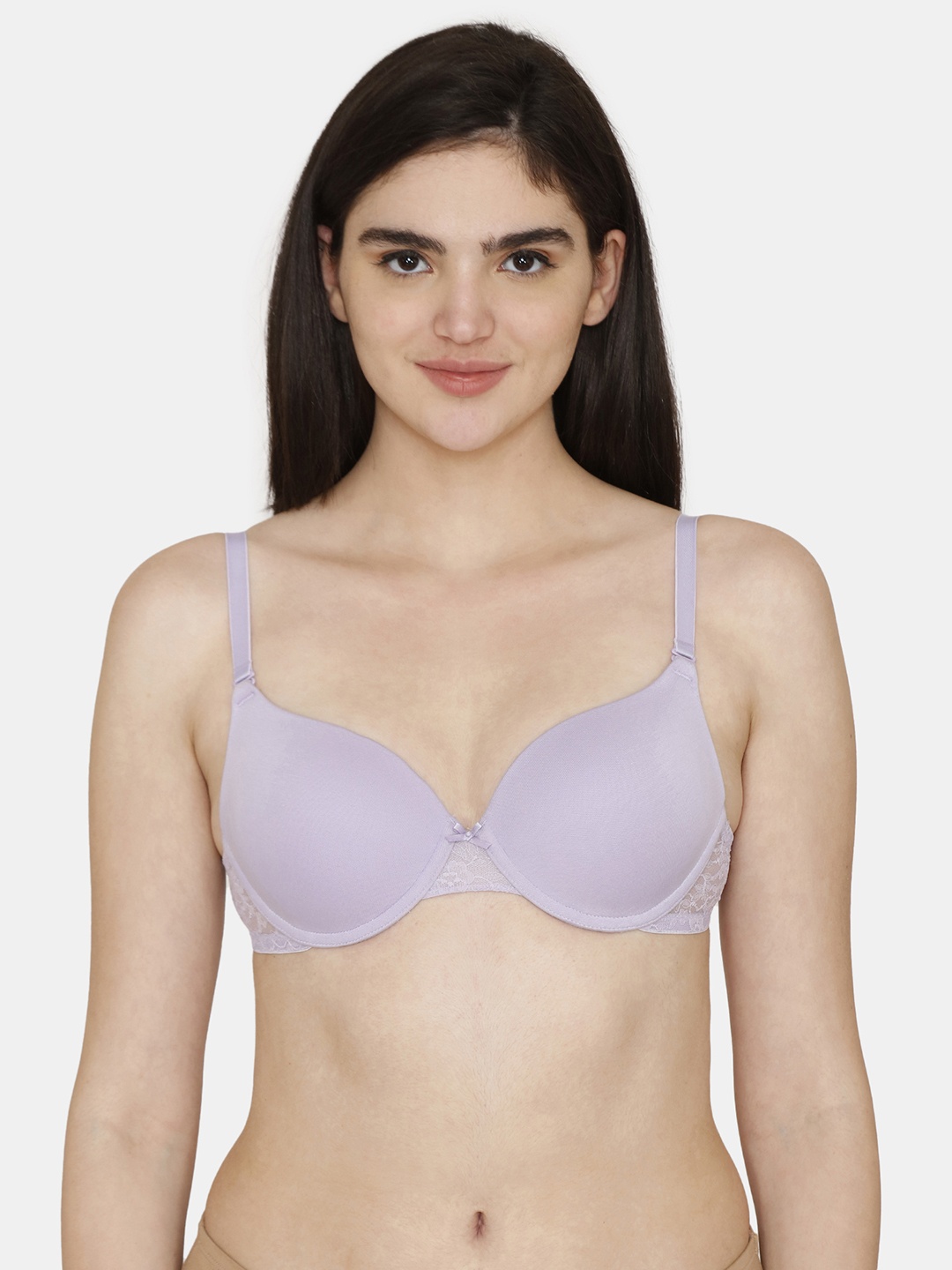 

Zivame Medium Coverage Underwired Heavily Padded Cotton Bra, Purple