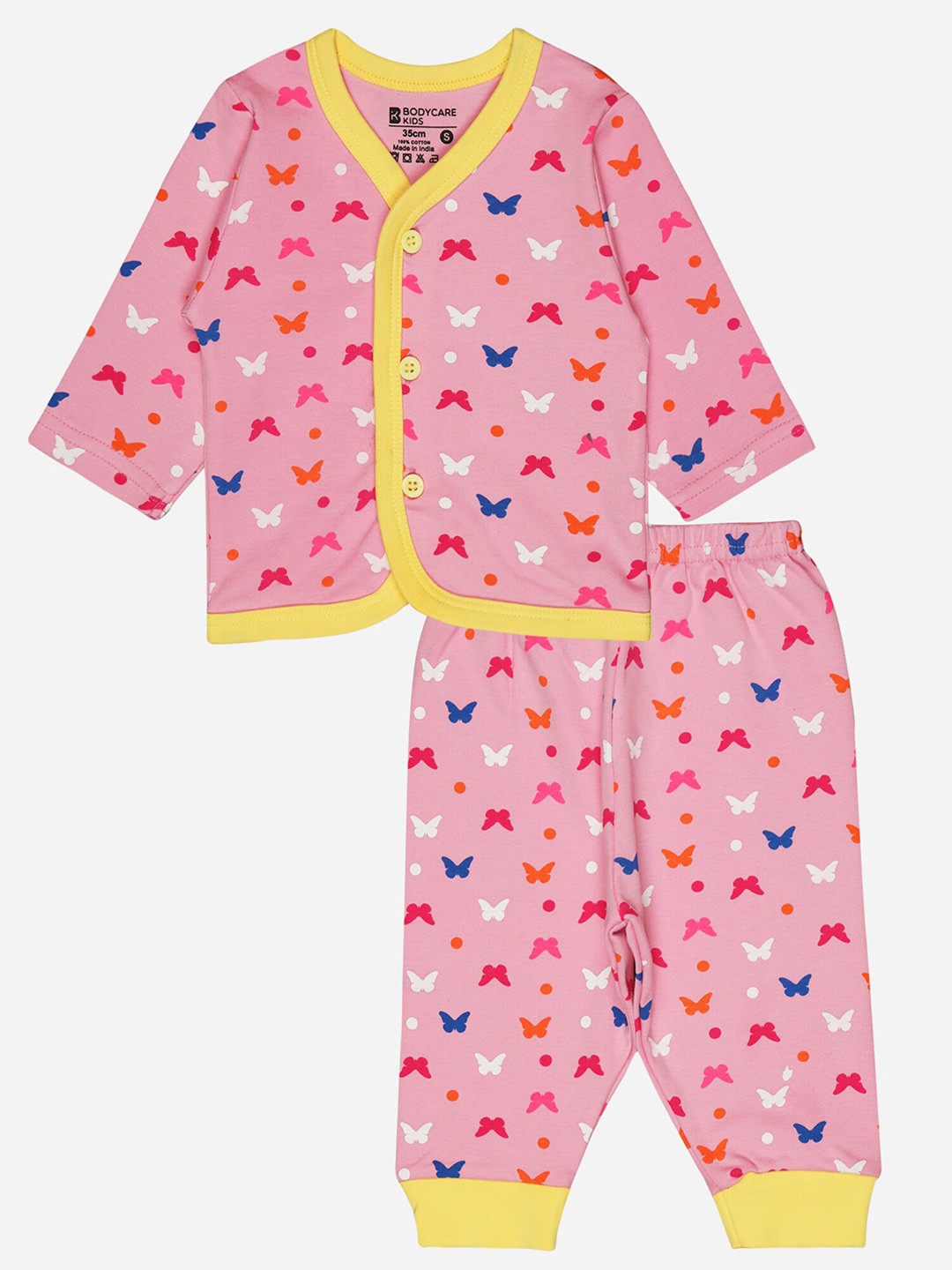 

Bodycare Kids Infants Printed V-Neck Shirt with Joggers, Pink
