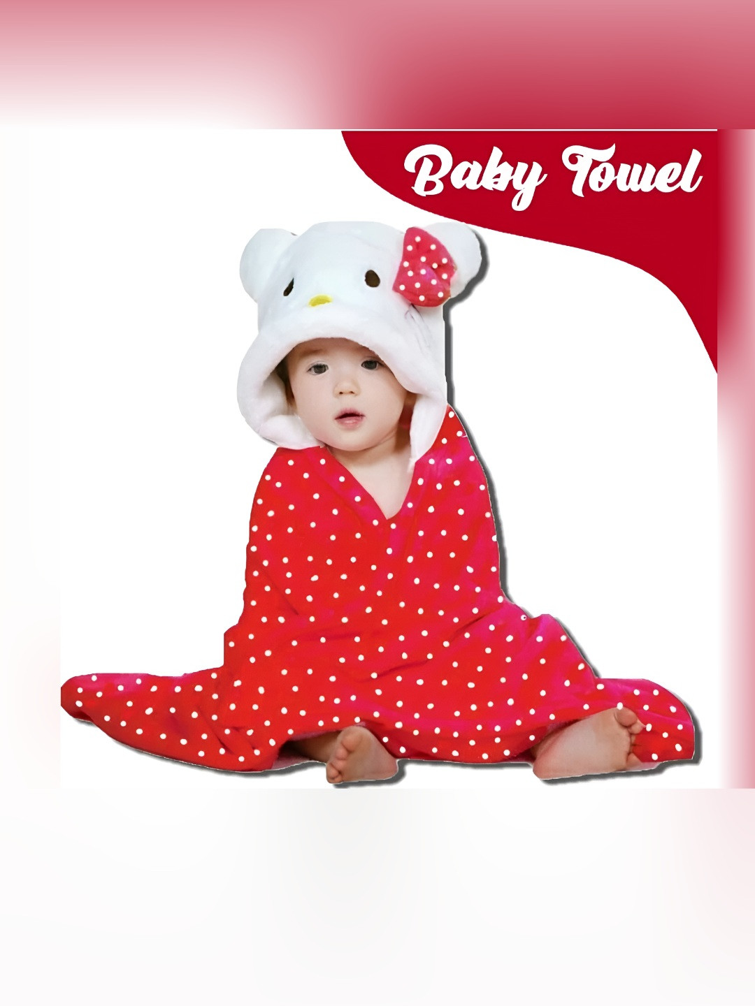 

Bajo's Red & White Cotton AC Room 350 GSM Single Bed Blanket