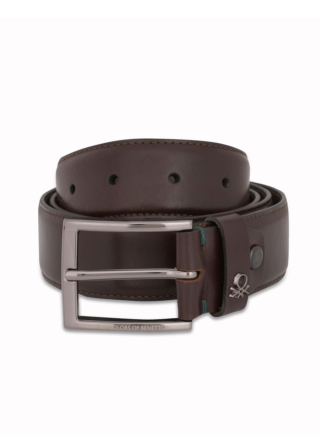 

United Colors of Benetton Men Leather Belt, Brown