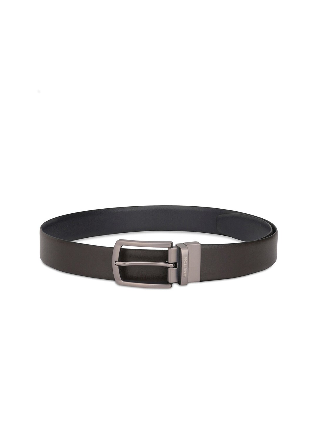 

United Colors of Benetton Men Leather Reversible Belt, Brown
