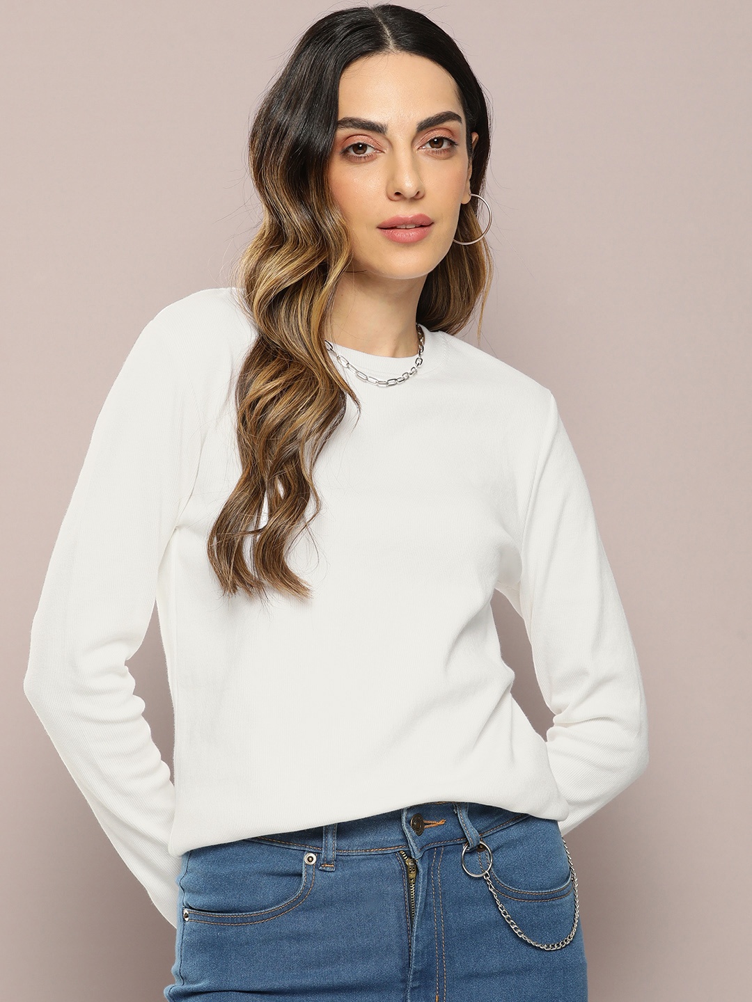

Kook N Keech Ribbed T-shirt, Off white