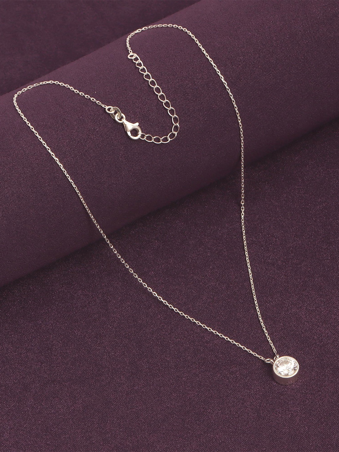 

LeCalla Sterling Silver Plated CZ Necklace