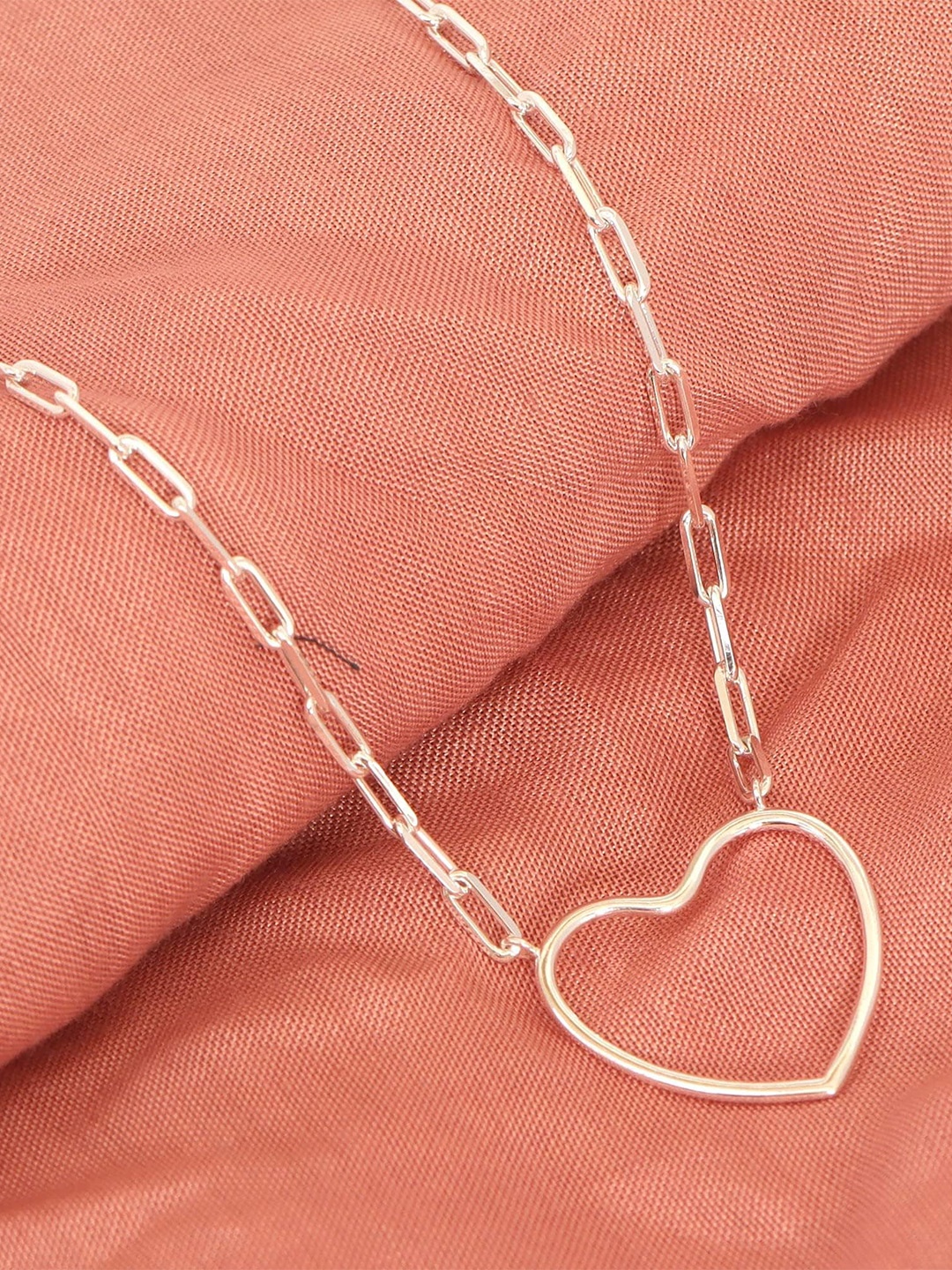 

LeCalla Silver Plated Heart Shaped Pendant with Chain
