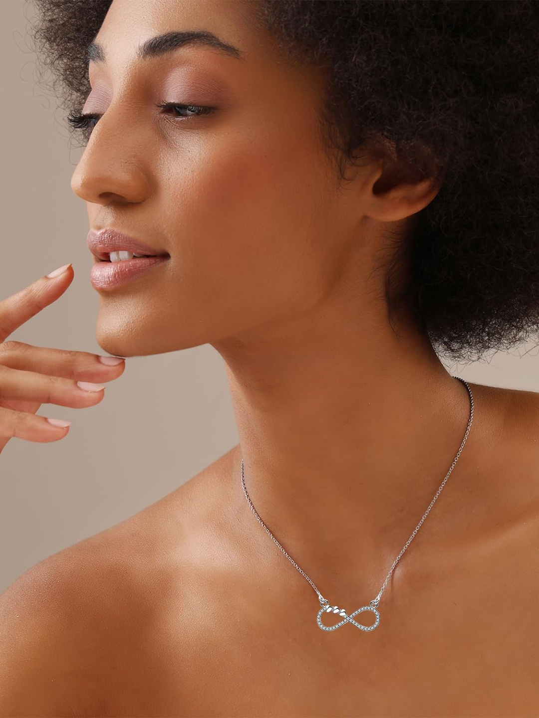 

LeCalla Sterling Silver Plated CZ Necklace