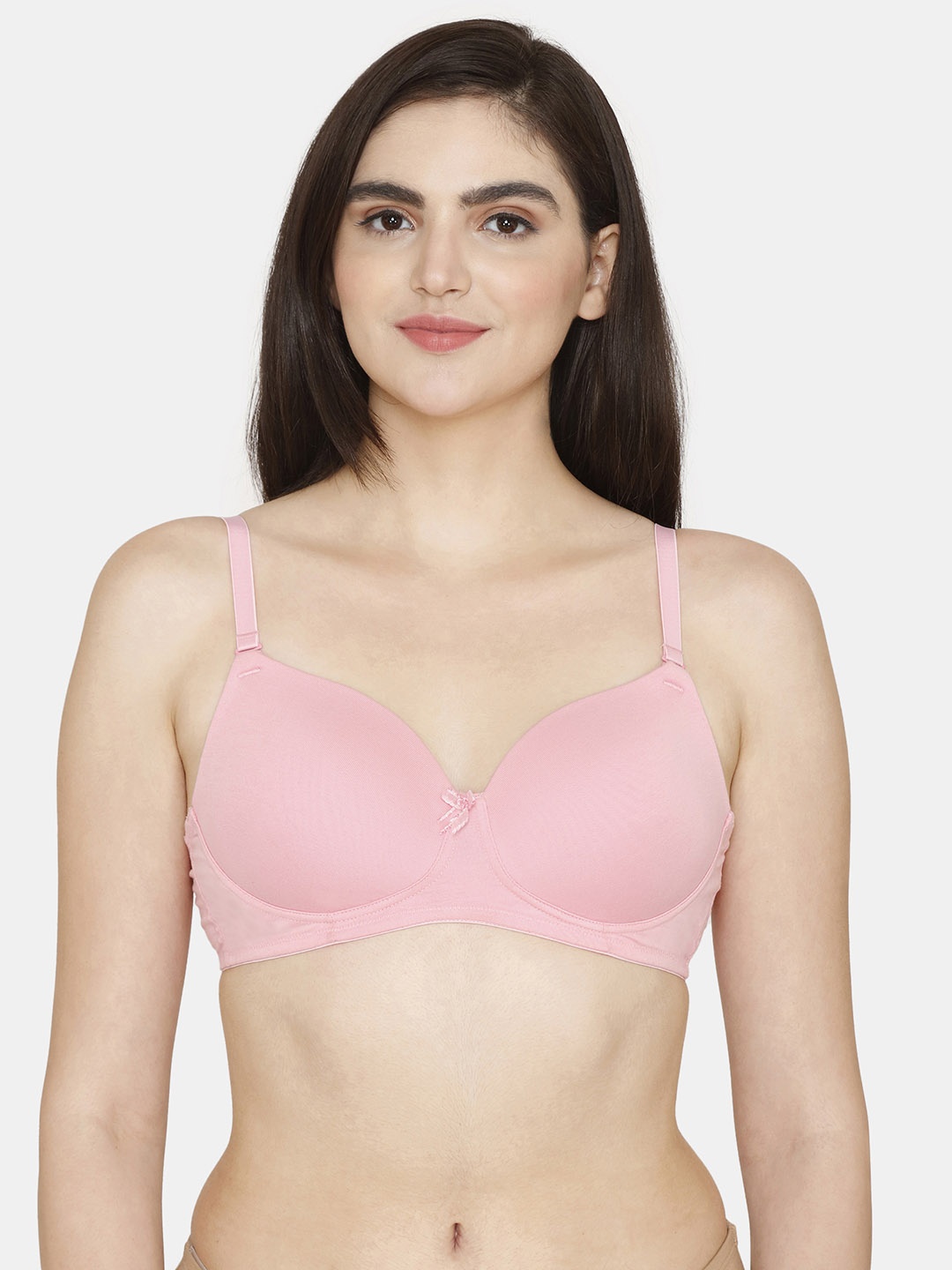 

Zivame Full Coverage Lightly Padded Cotton Bra, Pink