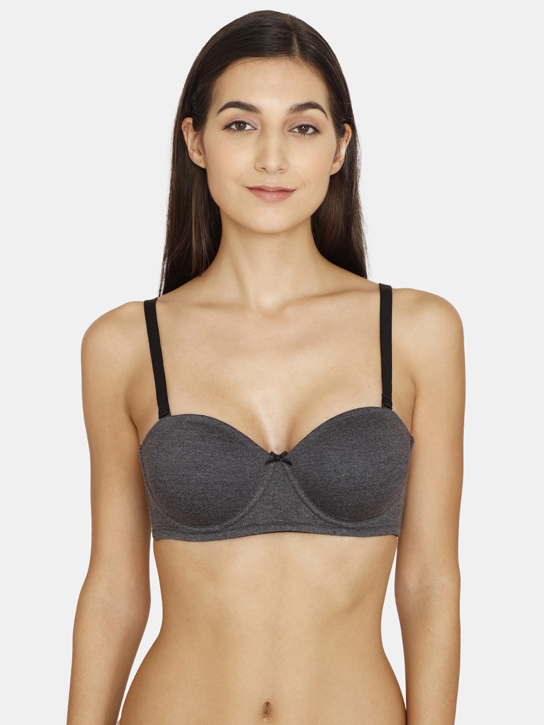 

Zivame Medium Coverage Underwired Lightly Padded Push-Up Bra With All Day Comfort, Black