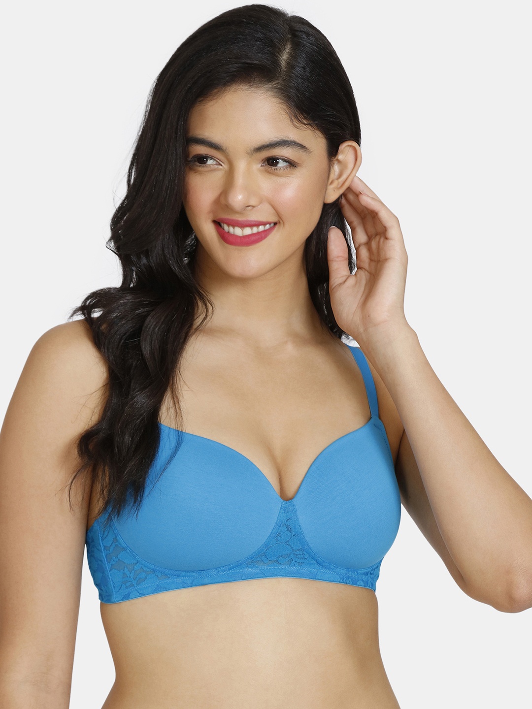 

Zivame Full Coverage Lightly Padded T-shirt Bra With All Day Comfort, Blue