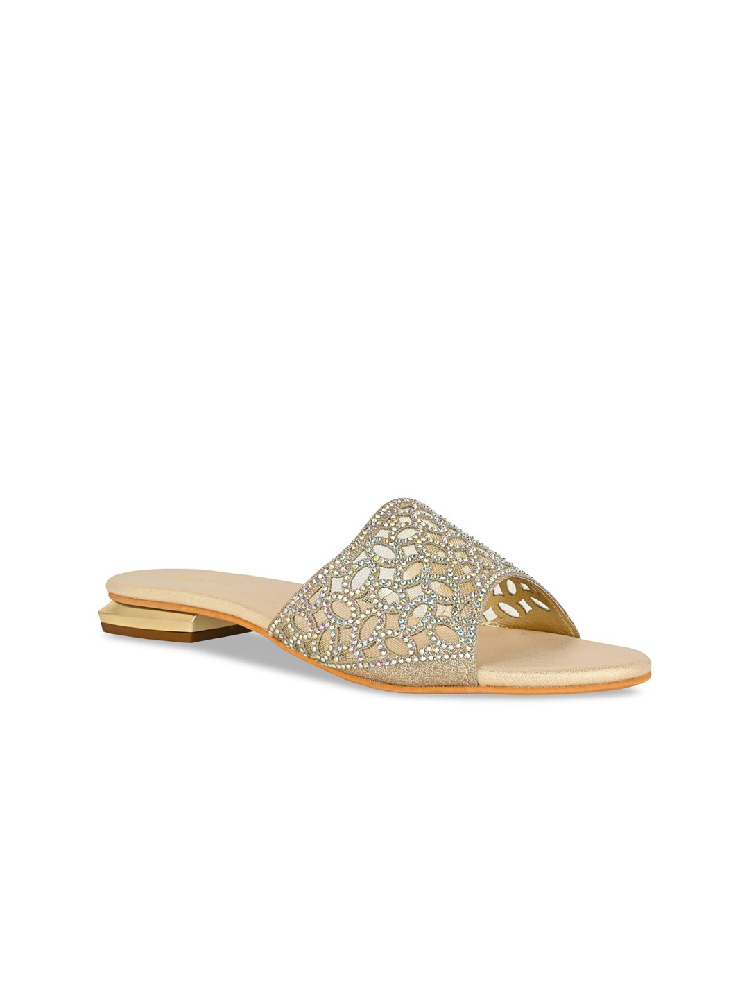 

Rocia Embellished Open Toe Flats, Gold