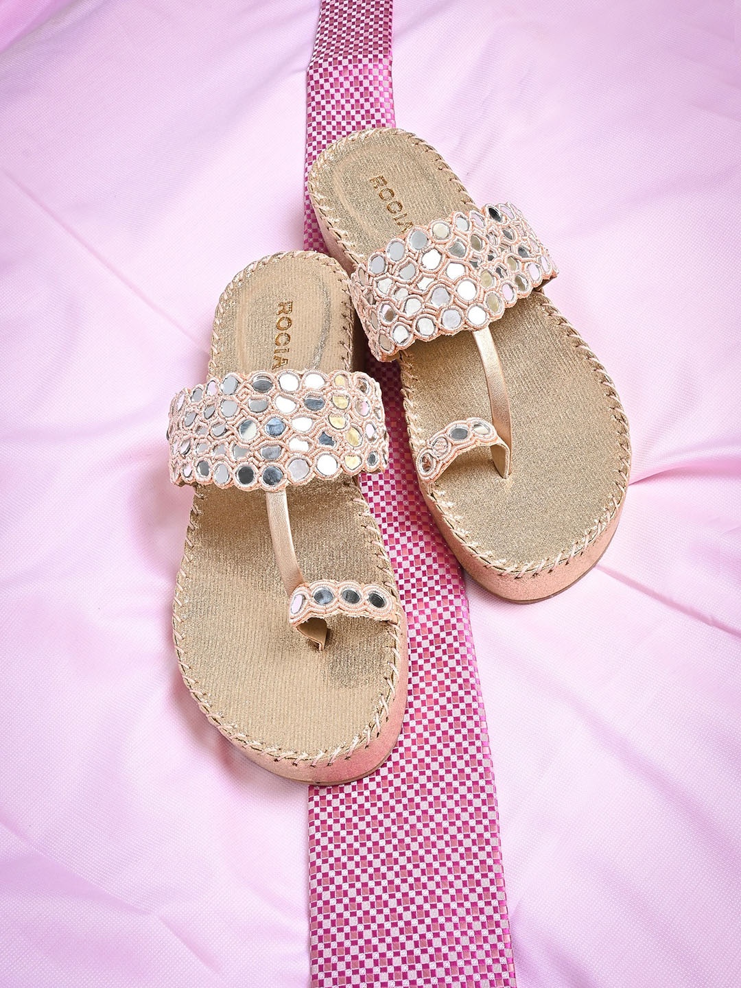 

Rocia Embellished One Toe Flats, Pink