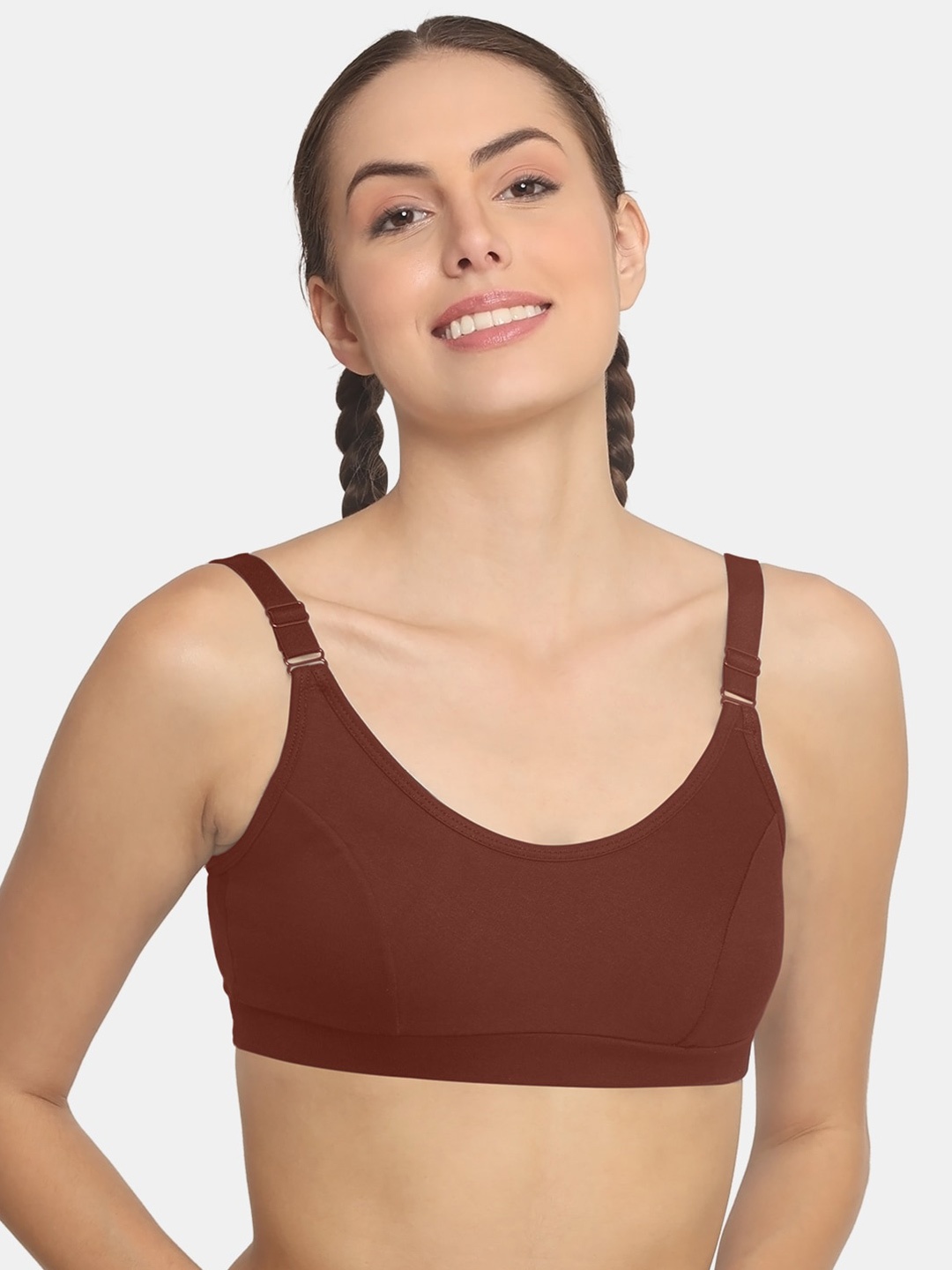 

POOJA RAGENEE Full Coverage Non Padded Free Wired Bra, Brown