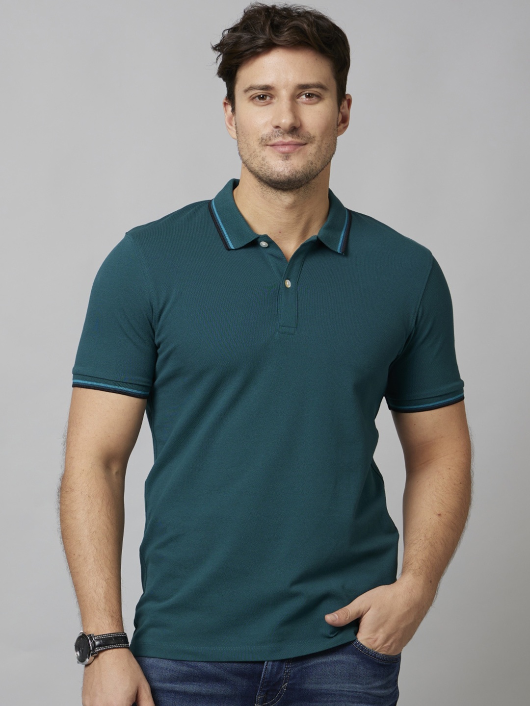 

Celio Polo Collar Short Sleeves Casual T-shirt, Blue