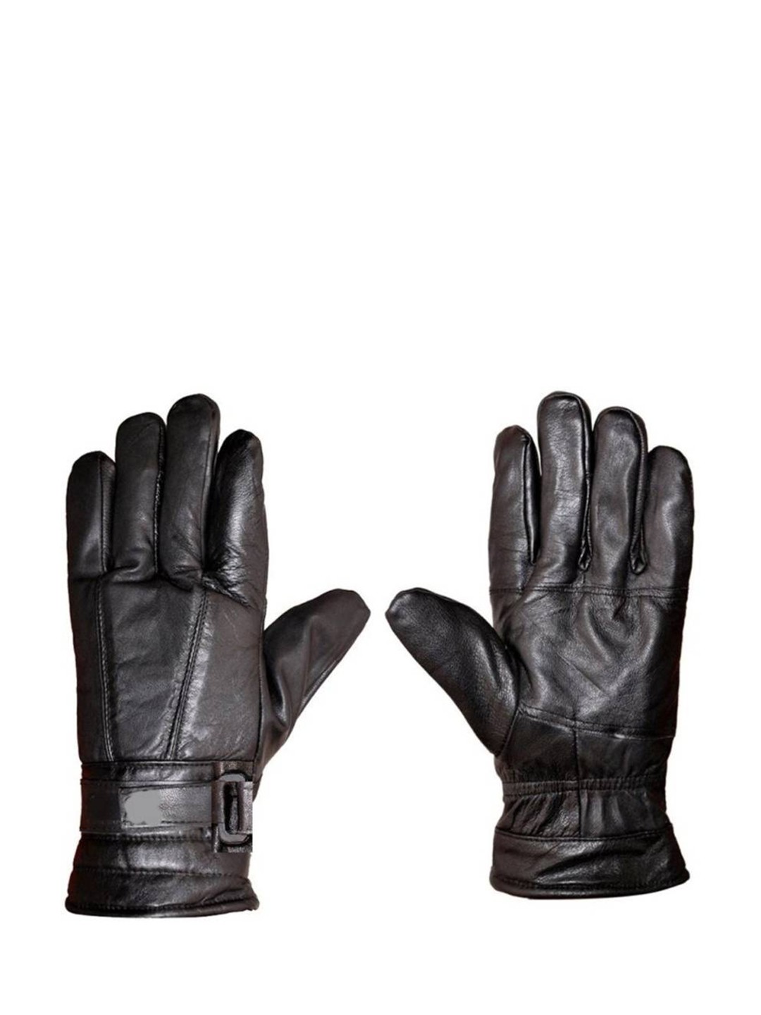 

Alexvyan Men Leather Wind & Snow Proof Winter Riding Gloves, Black