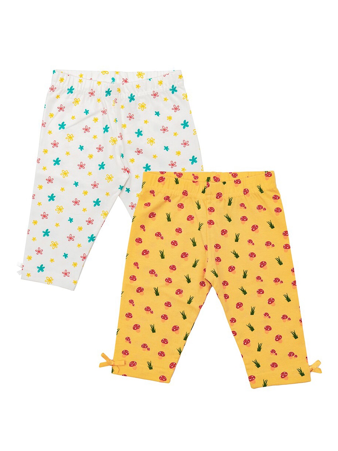 

BAESD Infant Girls Graphic Printed Ankle-Length Leggings, Yellow