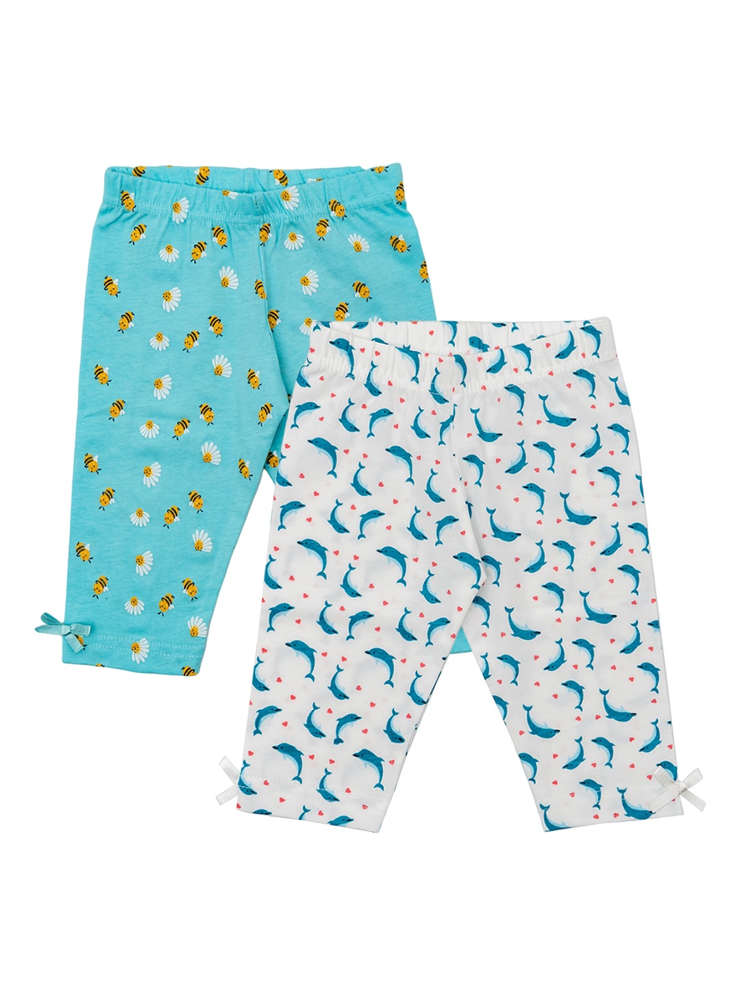 

BAESD Infant Girls Graphic Printed Ankle-Length Leggings, Blue