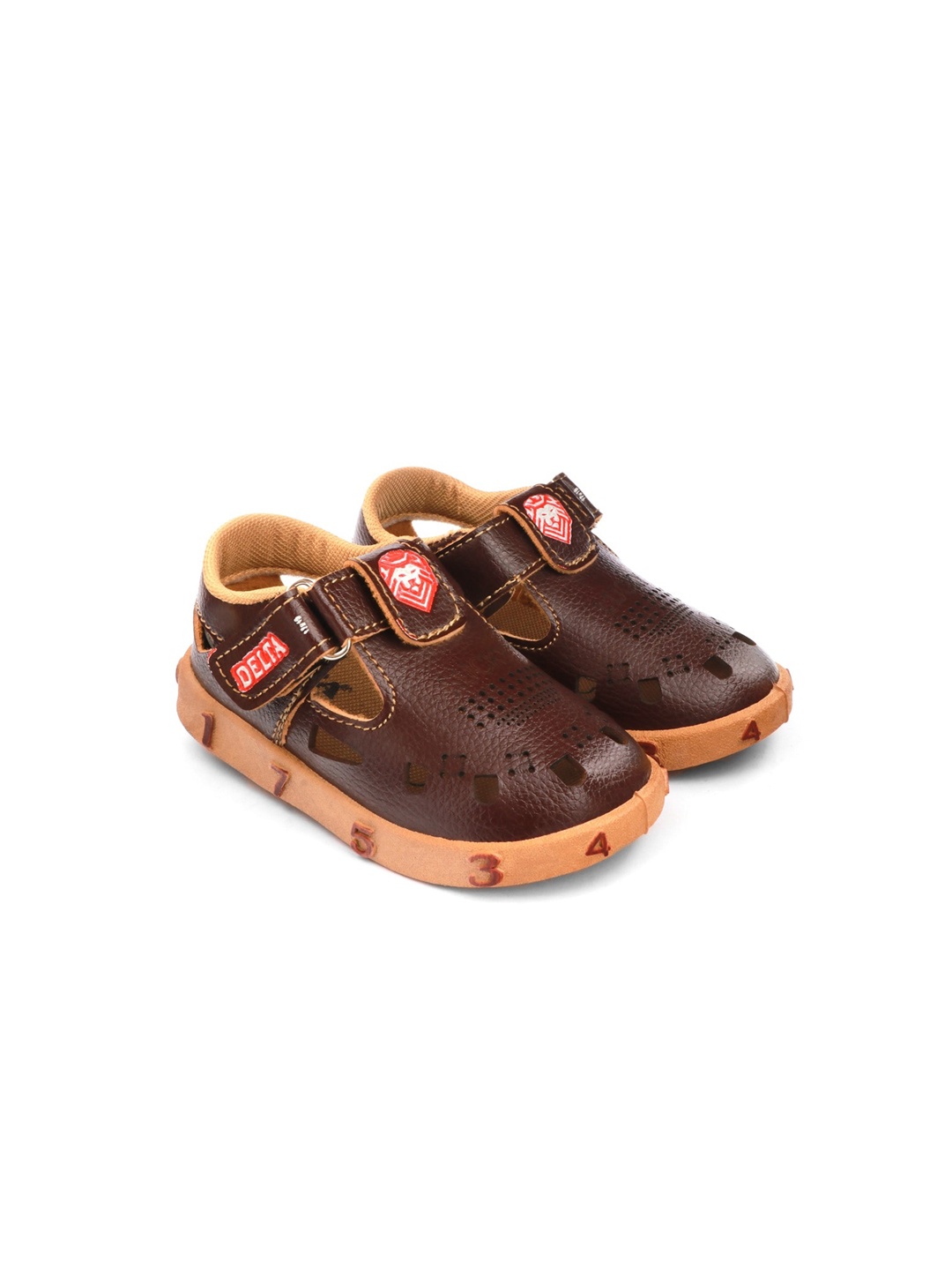 

BAESD Kids Printed Shoe-Style Sandals, Brown