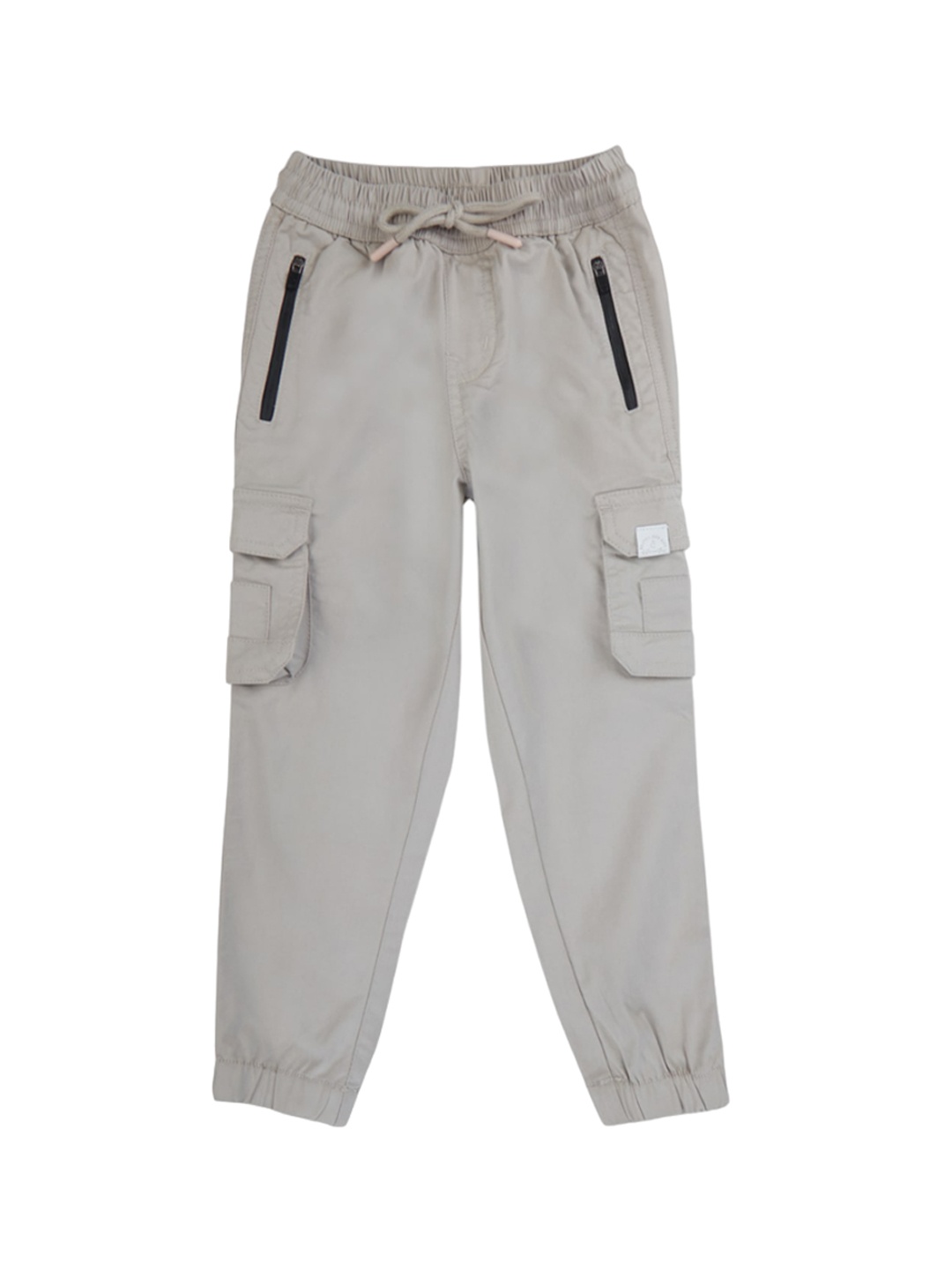 

Gini and Jony Boys Straight Fit Cargos Cotton Trousers, Grey