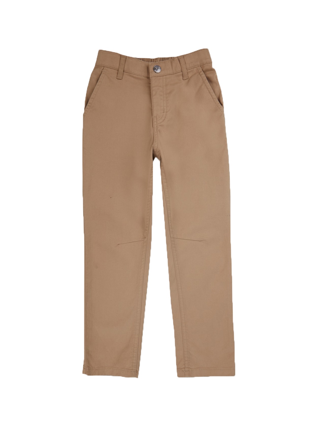 

Gini and Jony Boys Straight Fit Cotton Trousers, Brown