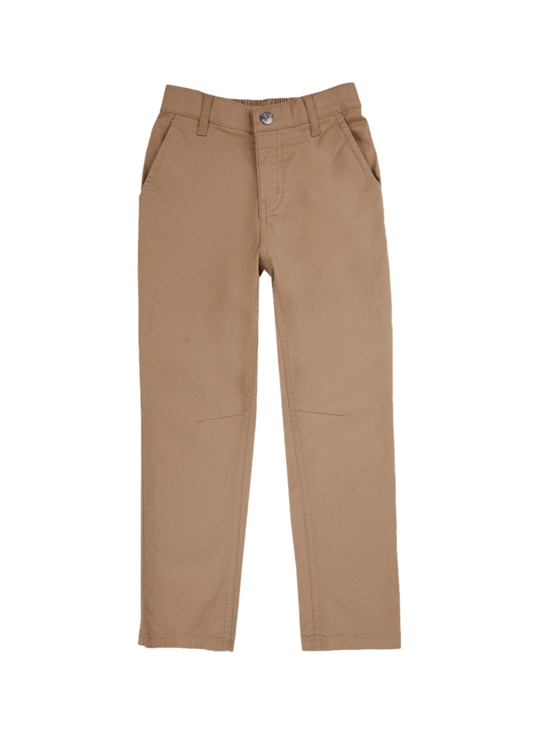 

Gini and Jony Boys Mid Rise Cotton Straight Fit Regular Trousers, Brown