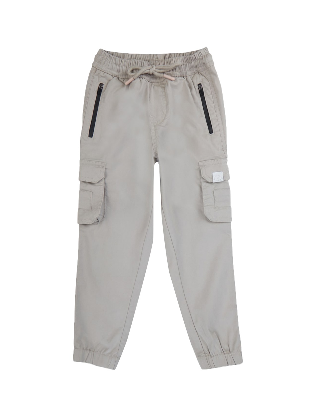 

Gini and Jony Boys Straight Fit Cargos Cotton Trousers, Grey