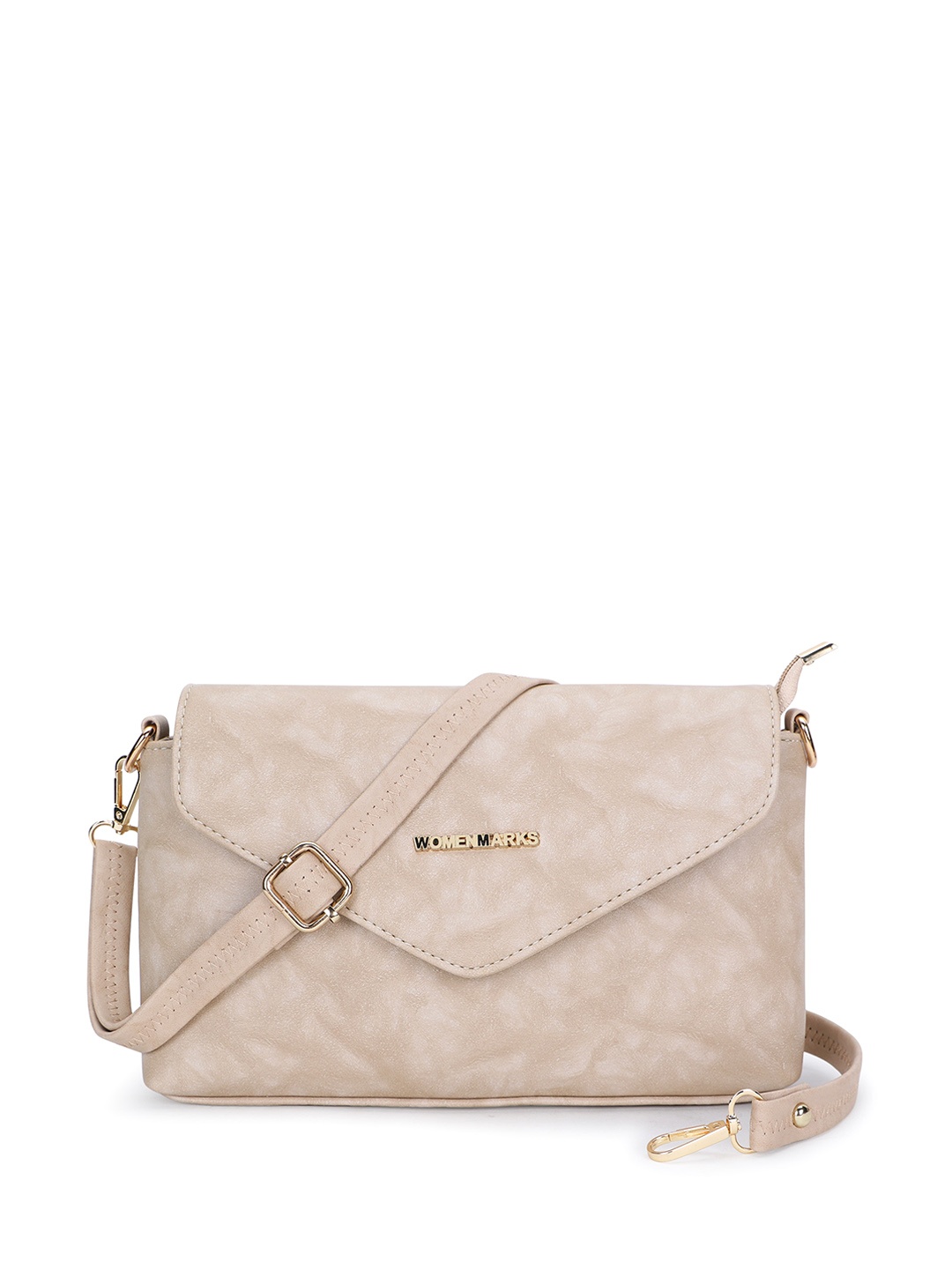 

WOMEN MARKS Structured Sling Bag, Cream