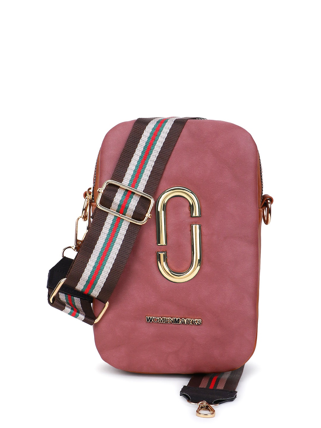 

WOMEN MARKS PU Structured Sling Bag, Pink