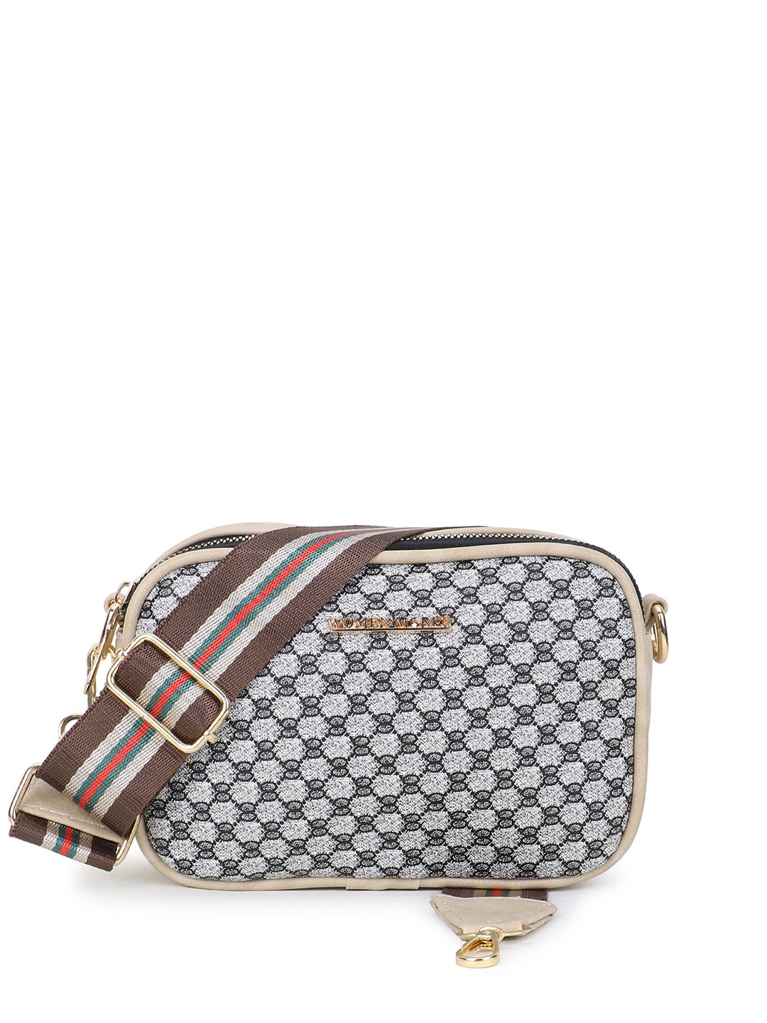 

WOMEN MARKS PU Structured Sling Bag, Cream