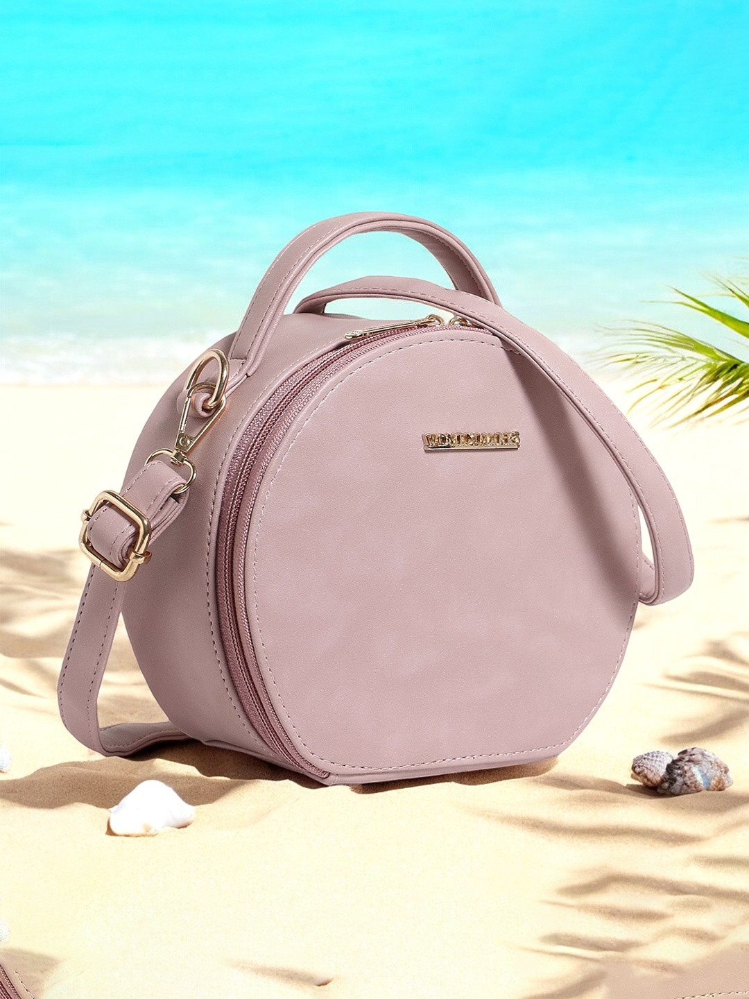 

WOMEN MARKS PU Structured Handheld Bag, Peach