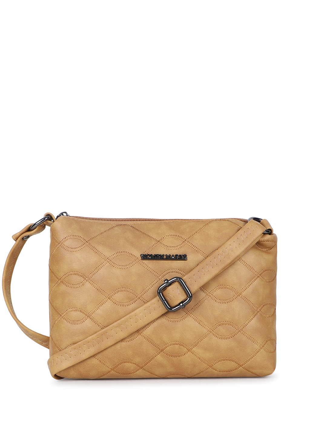 

WOMEN MARKS Structured Sling Bag with Quilted, Beige