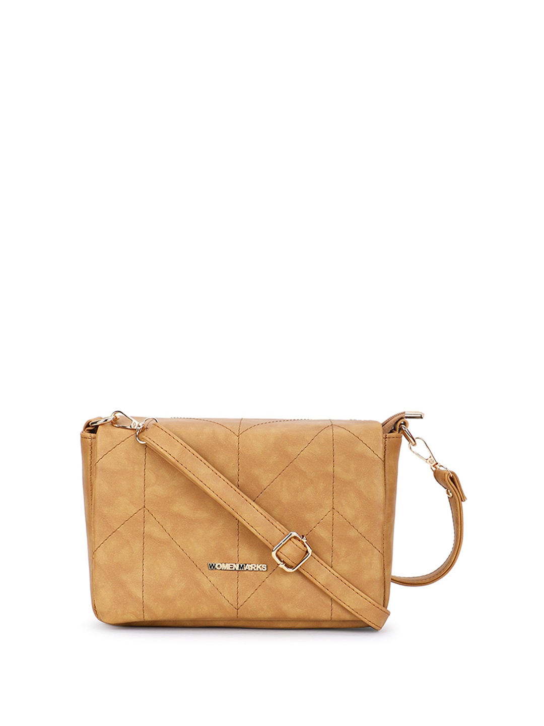 

WOMEN MARKS Structured Sling Bag with Quilted, Beige
