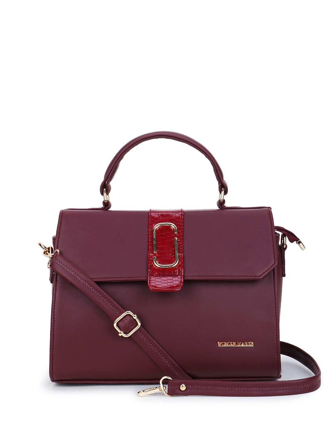 

WOMEN MARKS Structured Handheld Bag, Maroon