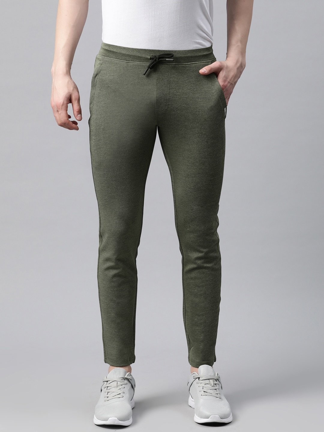 

TOM BURG Slim Fit Track Pants, Olive