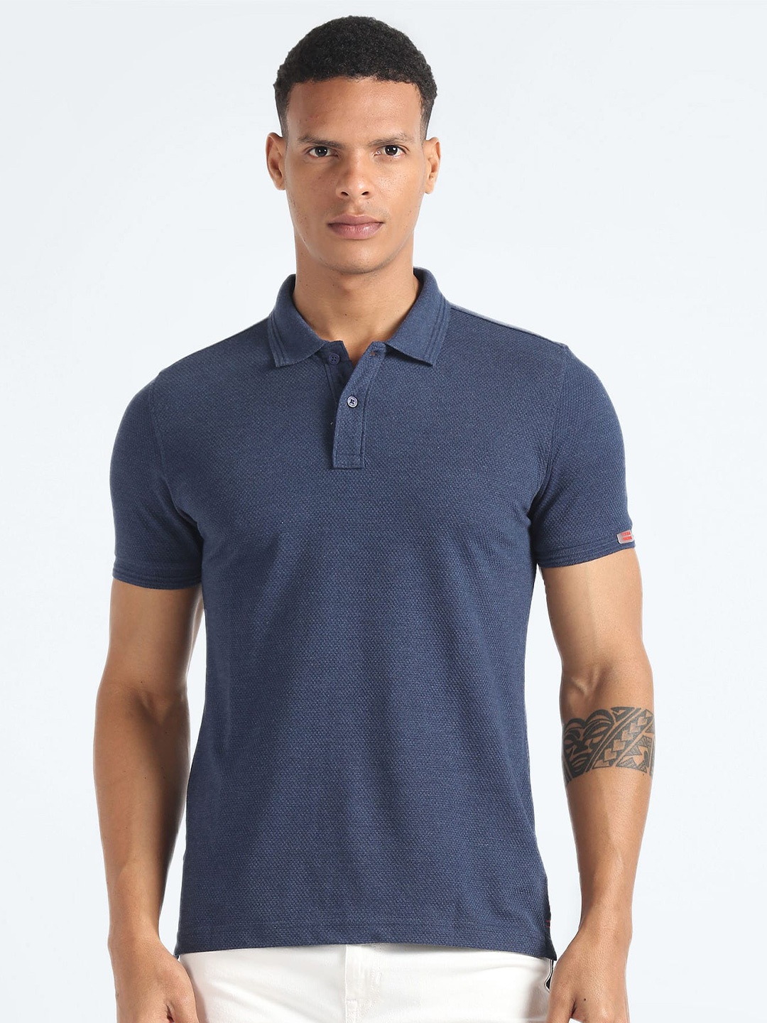 

Flying Machine Polo Collar Short Sleeves T-shirt, Blue