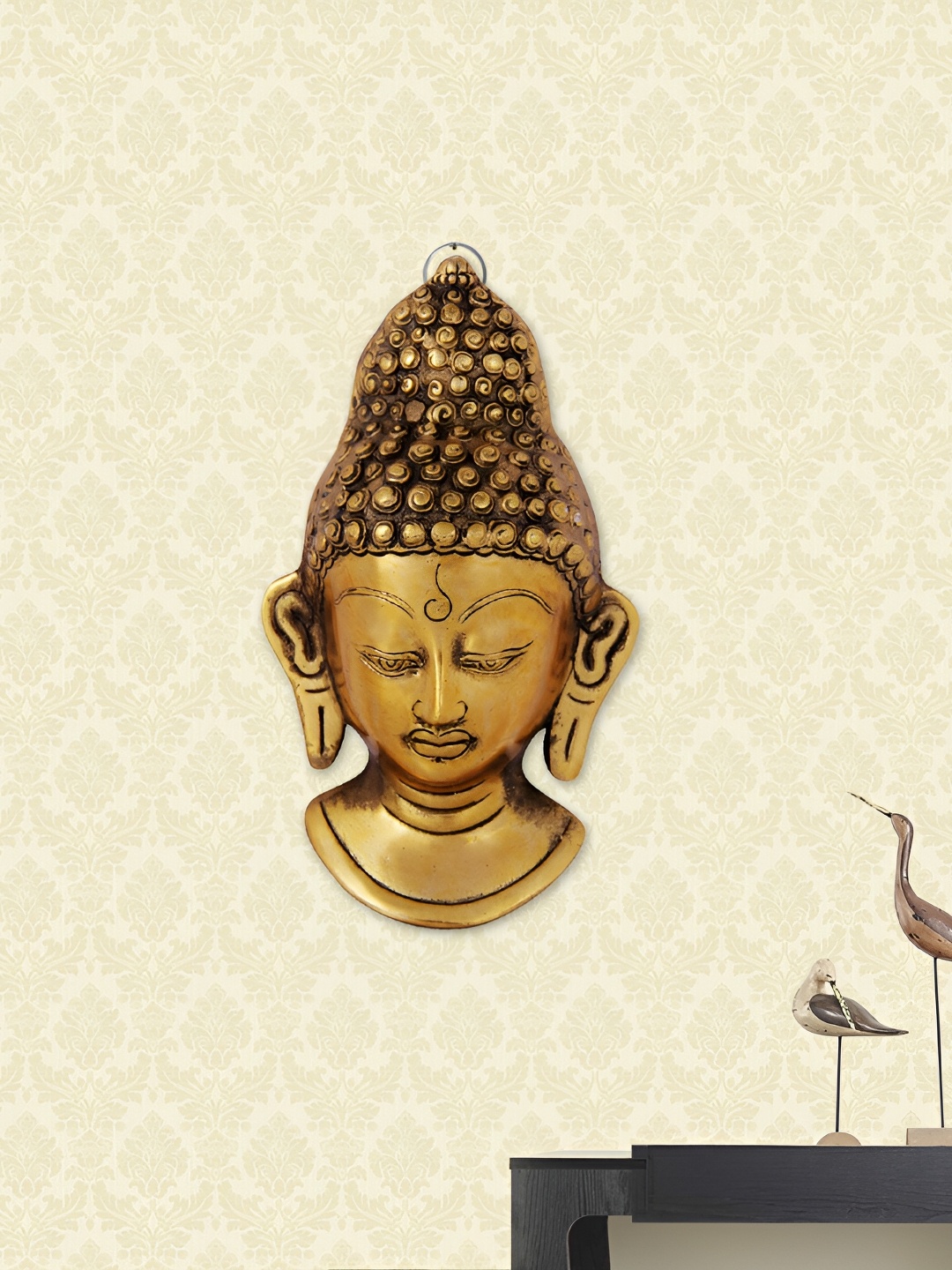 

HANDICRAFTS PARADISE Gold-Toned Buddha Spiritual Wall Decor