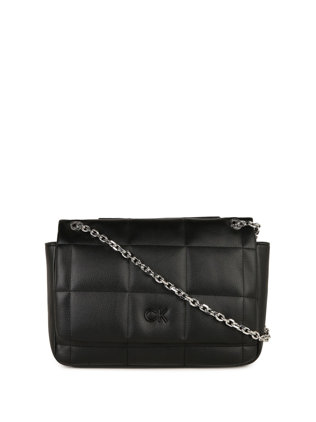 

Calvin Klein Structured Sling Bag With Quilted, Black