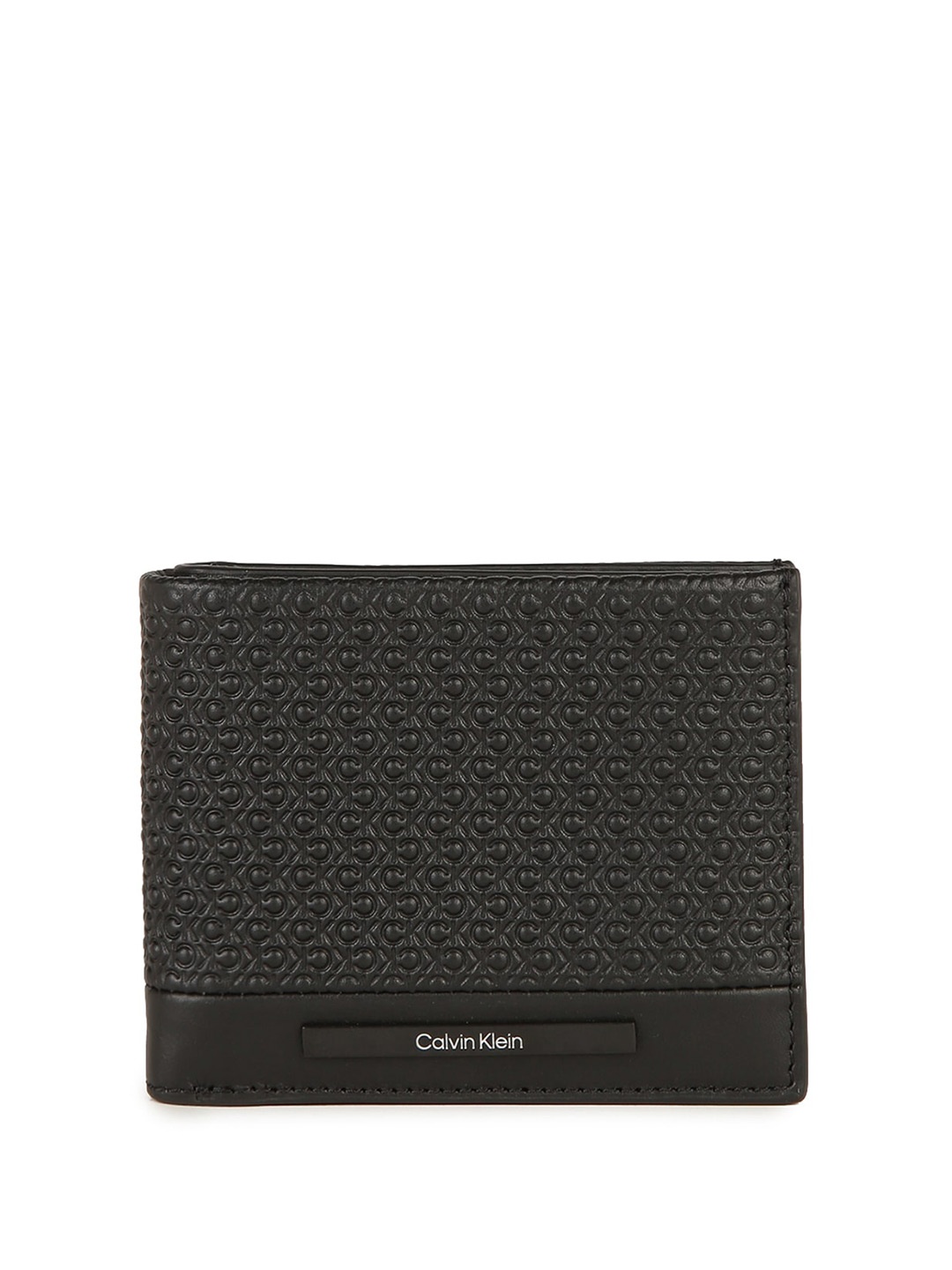 

Calvin Klein Men Printed Leather Two Fold Wallet, Black