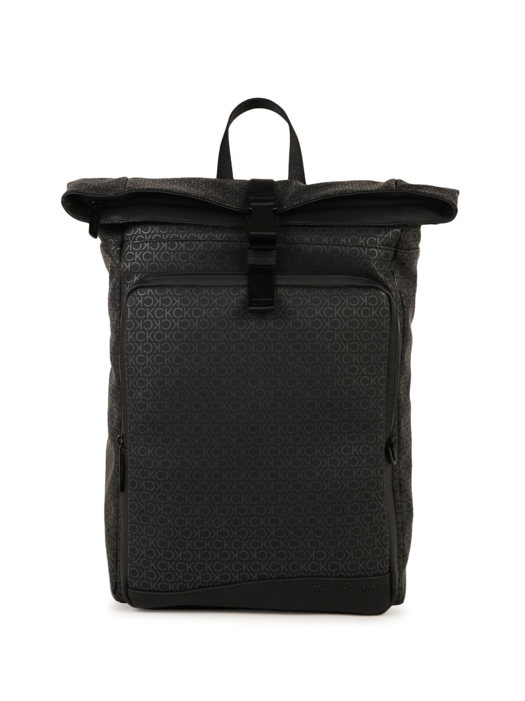 

Calvin Klein Brand Logo Printed Non-Padded Backpack, Black