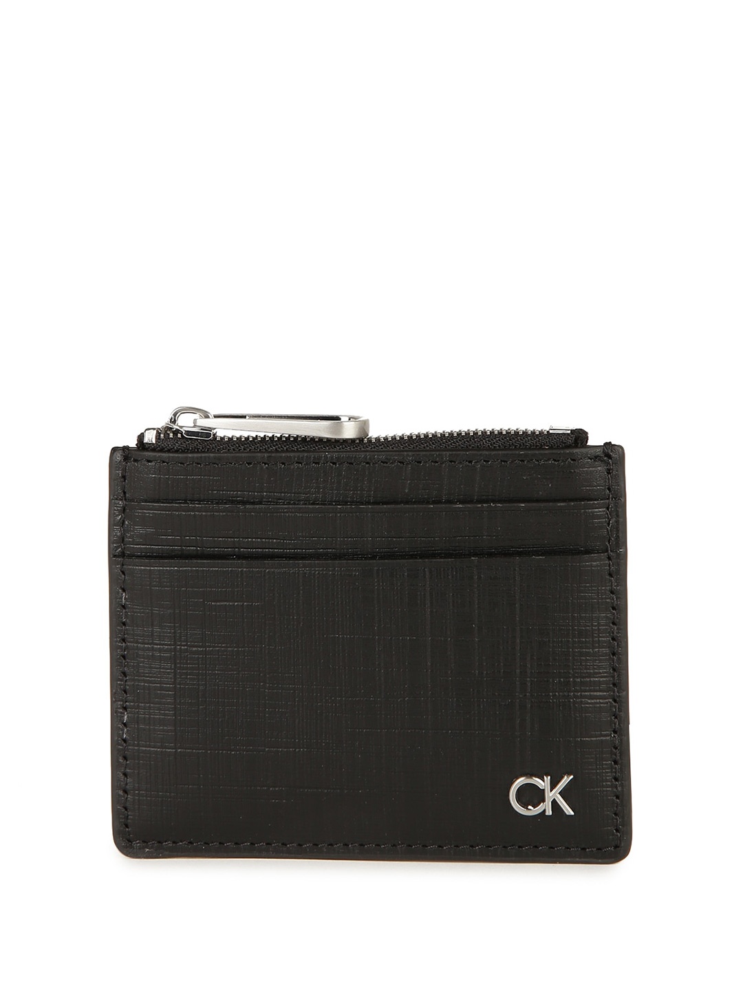 

Calvin Klein Men Leather Card Holder, Black