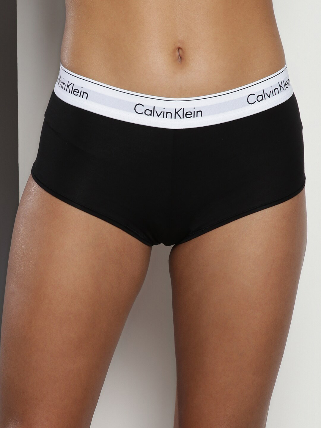 

Calvin Klein Underwear Brand Logo Detail Boyshort Briefs, Black