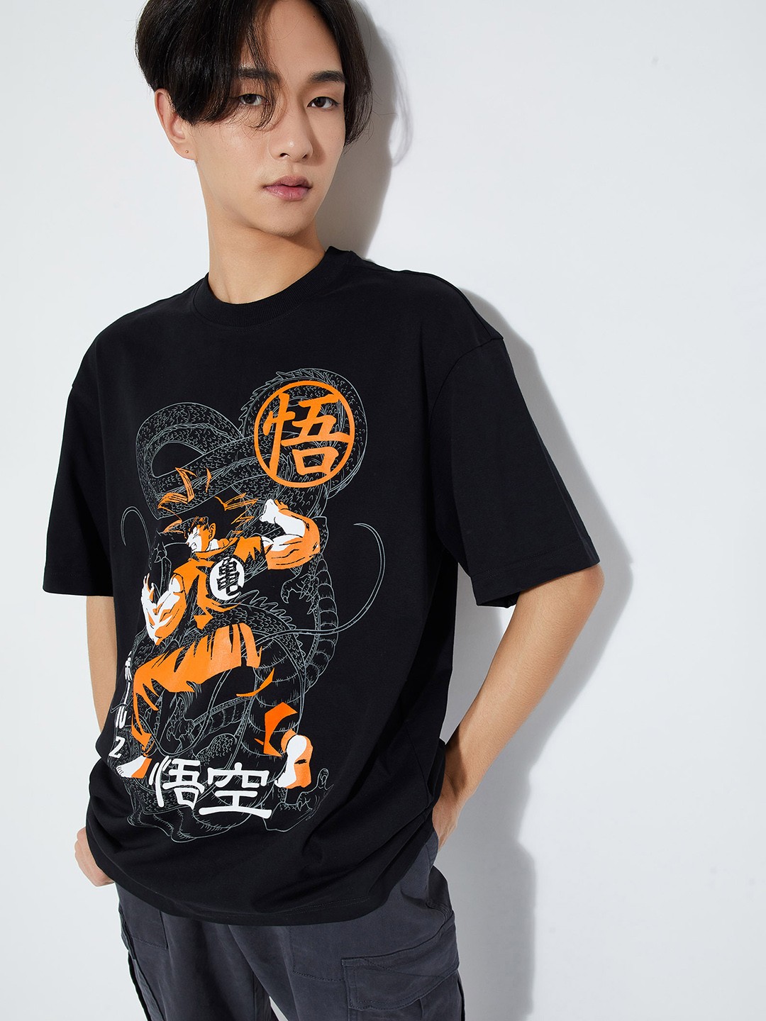 

max URB_N Oversized Dragon Ball Z T-shirt, Charcoal