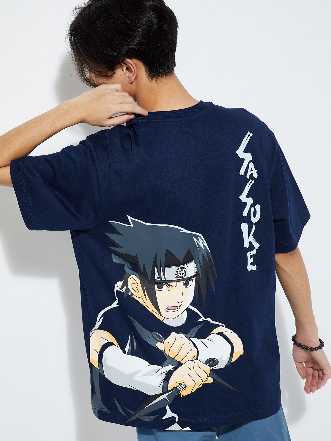 

max URB_N Oversized Sasuke Printed T-shirt, Blue